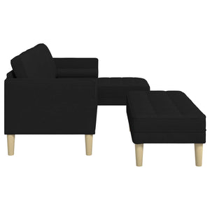 Set di divani 2 pcs Nero 173 x 131 x 67 cm Tessuto 3329254