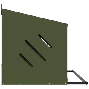 Nido per Polli con 4 Scomparti in Metallo Verde Oliva 864343