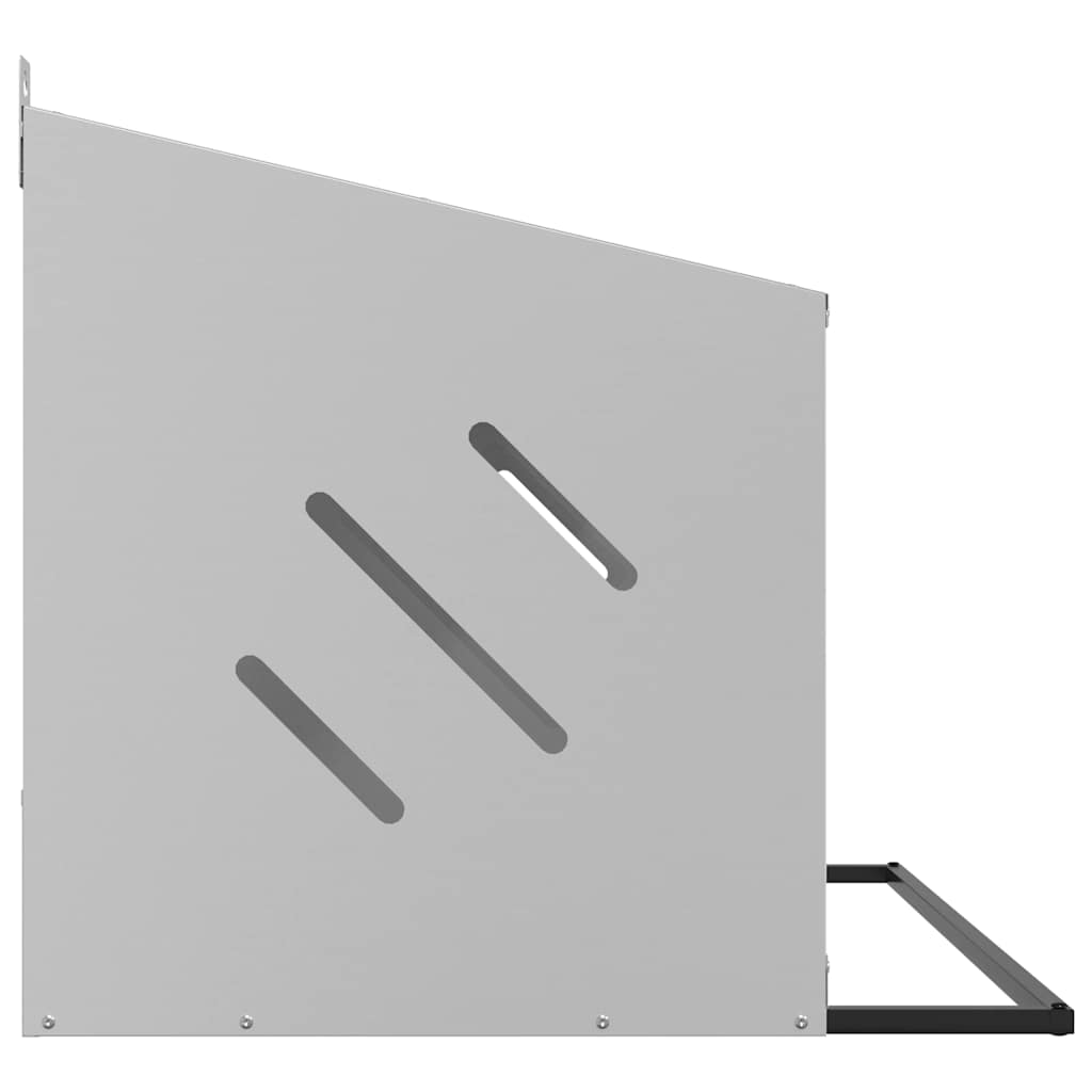 Nido per Polli con 3 Scomparti in Metallo Galvanizzato Argento 864346