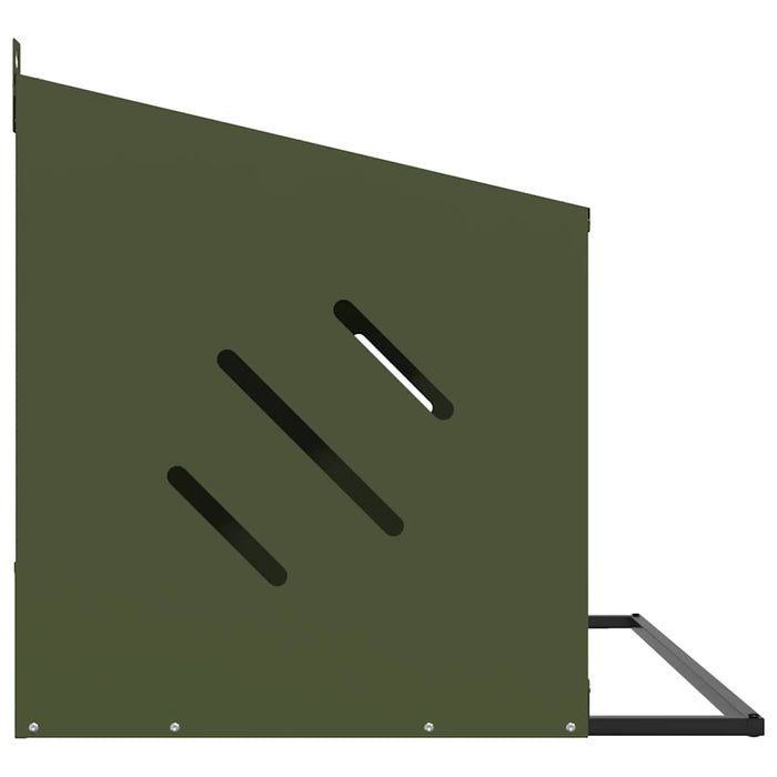 Nido per Polli con 2 Scomparti in Metallo Verde Oliva 864347