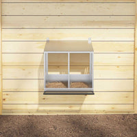 Nido per Polli con 2 Scomparti in Metallo Galvanizzato Argento 864348