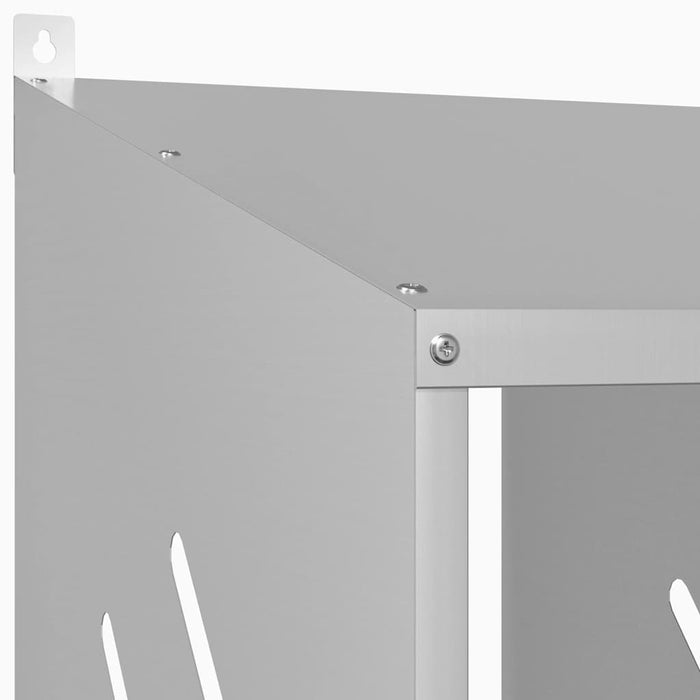 Nido per Polli con 2 Scomparti in Metallo Galvanizzato Argento 864348