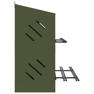 vidaXL Nido per Polli con 8 Scomparti in Metallo Verde Oliva