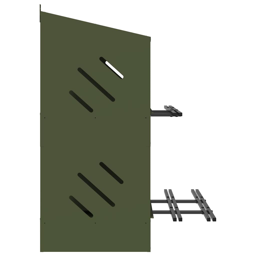 Nido per Polli con 6 Scomparti in Metallo Verde Oliva