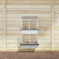 Nido per Polli con 4 Scomparti in Metallo Galvanizzato Argento 864354