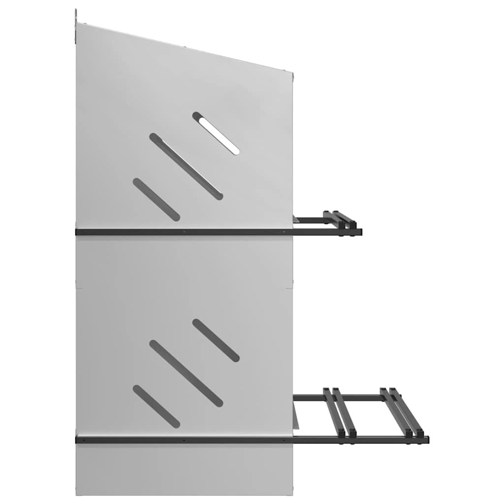 Nido per Polli con 4 Scomparti in Metallo Galvanizzato Argento 864354