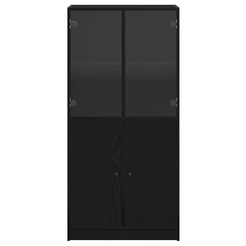 Credenza Nero 68 x 37 x 142 cm Legno multistrato 3329301