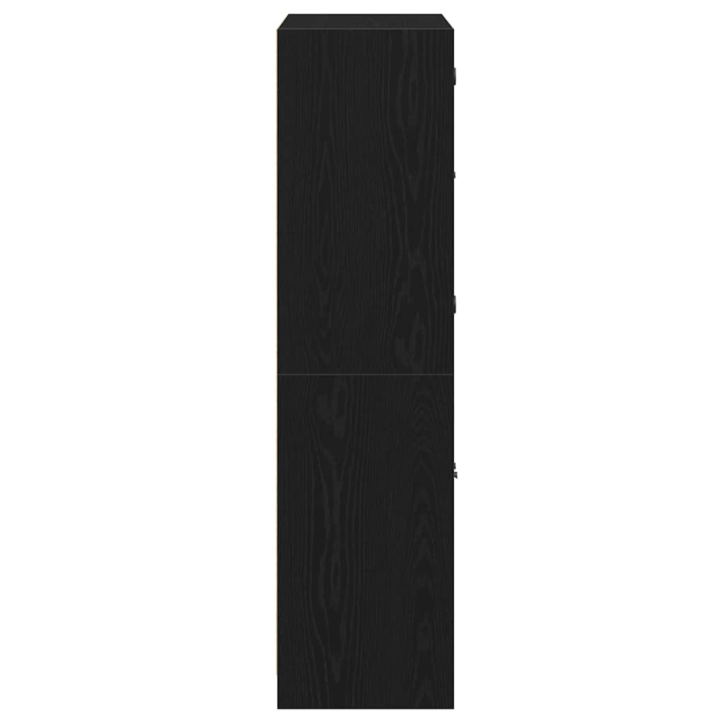 Credenza Nero 68 x 37 x 142 cm Legno multistrato 3329301