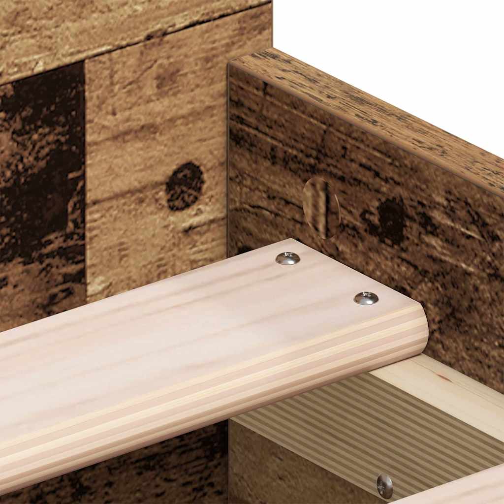 Struttura del letto con testiera-Giroletto con Testiera Legno vecchio 193 x 78 x 50 cm