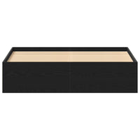 Giroletto senza Materasso-Struttura Letto Rovere Nero 150x200 cm Truciolato 113348