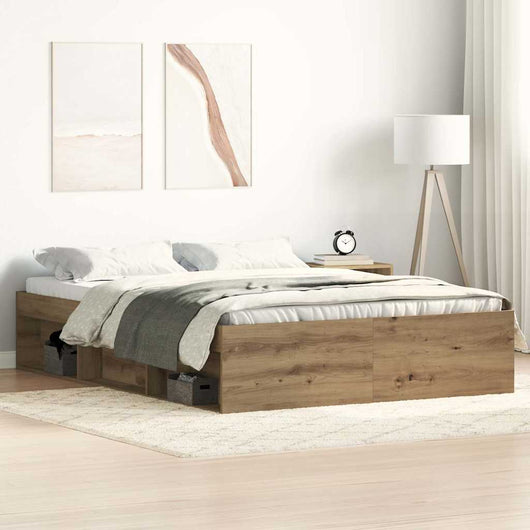 Giroletto senza Materasso-Struttura Letto Rovere Artigianale 135x190cm 747131