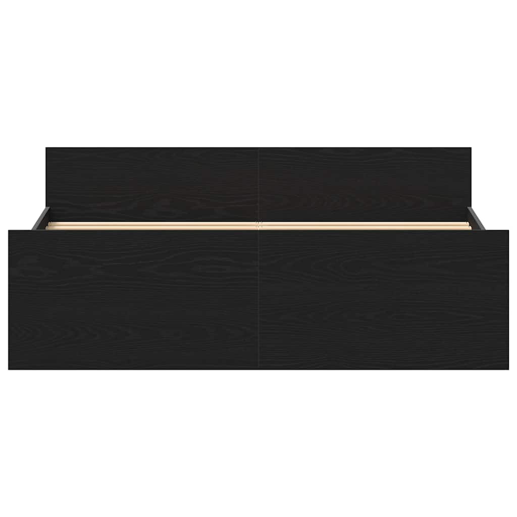 Giroletto senza Materasso-Struttura Letto Rovere Nero 120x200 cm Truciolato 737805