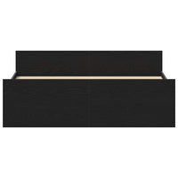 Giroletto senza Materasso-Struttura Letto Rovere Nero 120x200 cm Truciolato 737805