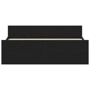 Giroletto senza Materasso-Struttura Letto Rovere Nero 120x200 cm Truciolato 737805