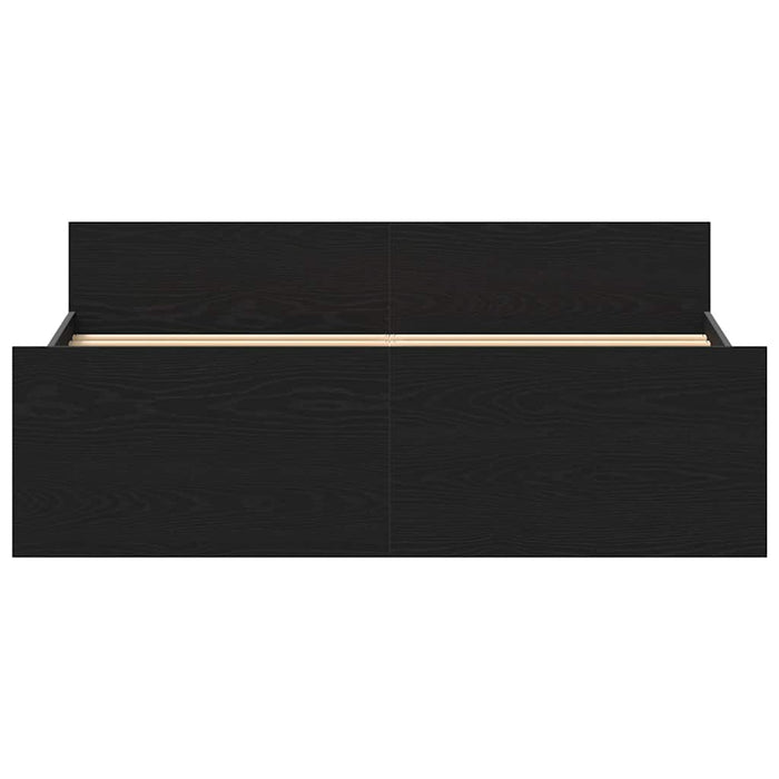 Giroletto senza Materasso-Struttura Letto Rovere Nero 120x200 cm Truciolato 737805