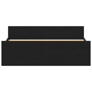 Giroletto senza Materasso-Struttura Letto Rovere Nero 140x200 cm Truciolato 626114