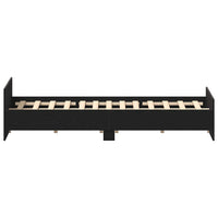 Giroletto senza Materasso-Struttura Letto Rovere Nero 140x200 cm Truciolato 626114