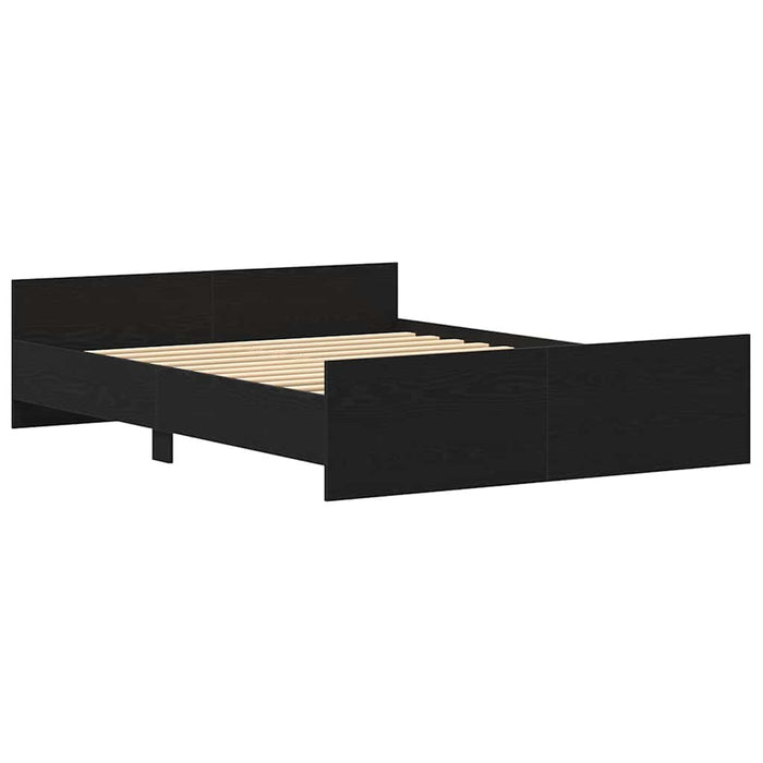 Giroletto senza Materasso-Struttura Letto Rovere Nero 150x200 cm Truciolato 667084