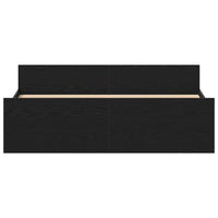 Giroletto senza Materasso-Struttura Letto Rovere Nero 150x200 cm Truciolato 667084