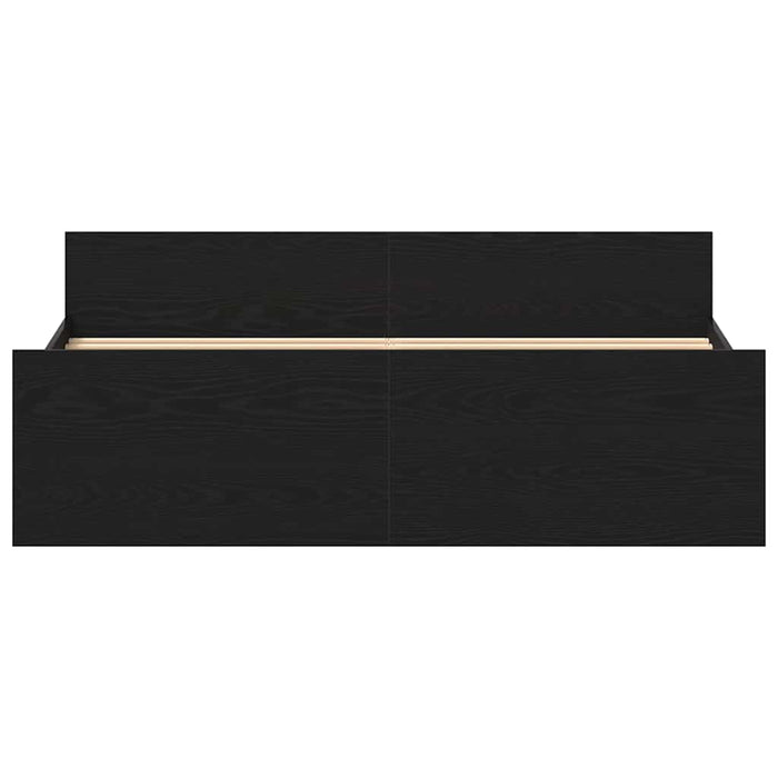 Giroletto senza Materasso-Struttura Letto Rovere Nero 150x200 cm Truciolato 667084