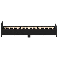 Giroletto senza Materasso-Struttura Letto Rovere Nero 150x200 cm Truciolato 667084