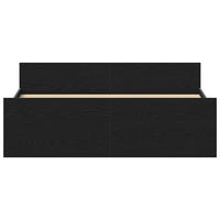 Giroletto senza Materasso-Struttura Letto Rovere Nero 120x190 cm Truciolato 100869