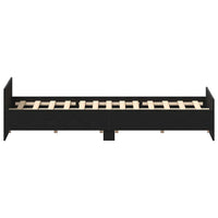 Giroletto senza Materasso-Struttura Letto Rovere Nero 120x190 cm Truciolato 100869