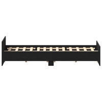 Giroletto senza Materasso-Struttura Letto Rovere Nero 135x190 cm Truciolato 176365