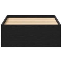 Giroletto senza Materasso-Struttura Letto Rovere Nero 100x200 cm in Truciolato 669400