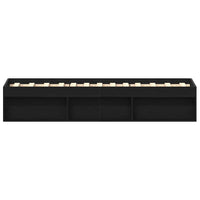 Giroletto senza Materasso-Struttura Letto Rovere Nero 100x200 cm in Truciolato 669400