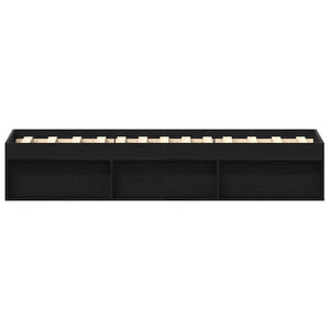 Giroletto senza Materasso-Struttura Letto Rovere Nero 100x200 cm in Truciolato 669400