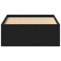 Giroletto senza Materasso-Struttura Letto Rovere Nero 90x190cm in Truciolato 934915