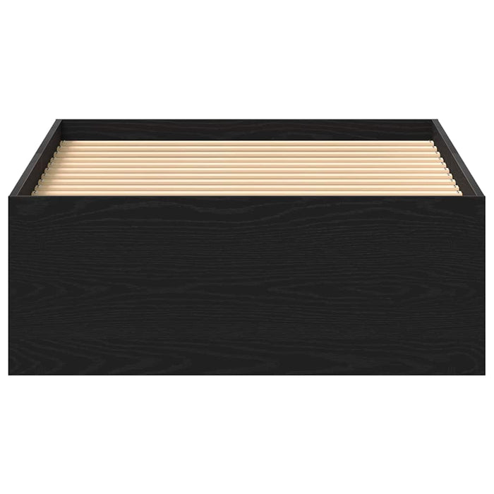 Giroletto senza Materasso-Struttura Letto Rovere Nero 90x190cm in Truciolato 934915