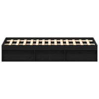 Giroletto senza Materasso-Struttura Letto Rovere Nero 150x200 cm Truciolato 779946