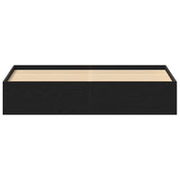 Giroletto senza Materasso-Struttura Letto Rovere Nero 200x200 cm Truciolato 688549