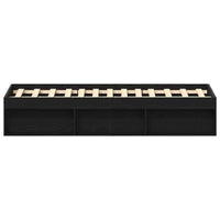 Giroletto senza Materasso-Struttura Letto Rovere Nero 120x190 cm Truciolato 819462