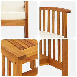Set Divano da Giardino con cuscino 3 pz-Sofa da Giardino-Divanetto da esterno Olio Naturale 388493