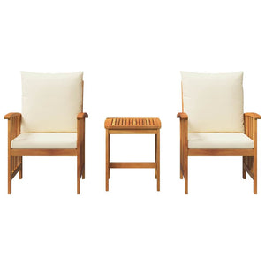 Set Divano da Giardino con cuscino 3 pz-Sofa da Giardino-Divanetto da esterno Olio Naturale 388493