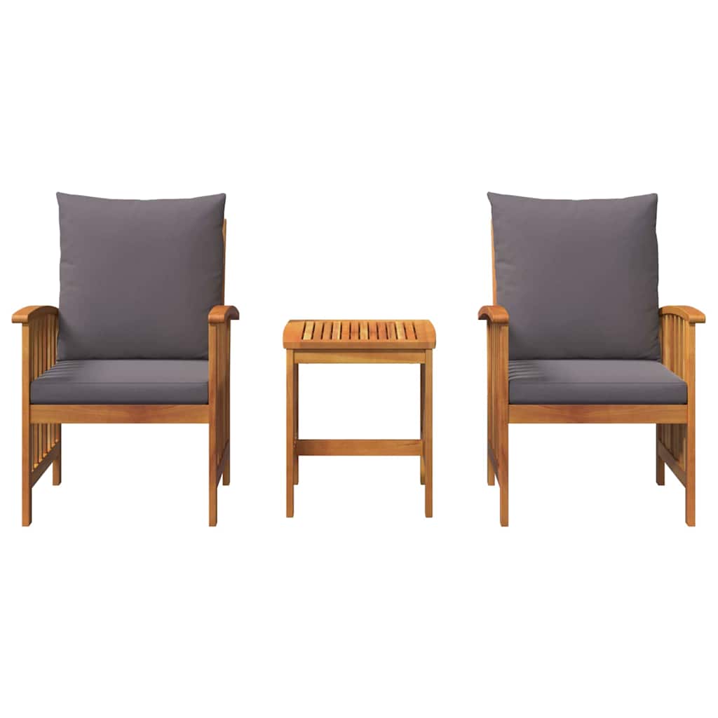 Set Divano da Giardino con cuscino 3 pz-Sofa da Giardino-Divanetto da esterno Olio Naturale 741292