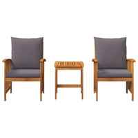 Set Divano da Giardino con cuscino 3 pz-Sofa da Giardino-Divanetto da esterno Olio Naturale 741292