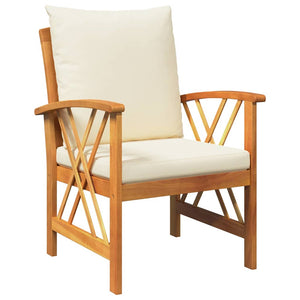 Set Divano da Giardino 3 pz-Sofa da Giardino-Divanetto da esterno Marrone legno massello di acacia