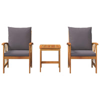 Set Divano da Giardino con cuscino 3 pz-Sofa da Giardino-Divanetto da esterno Olio Naturale 378405