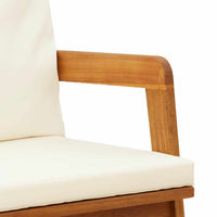 Sedia da Giardino 2 pcs Marrone Legno massello di acacia 4106455