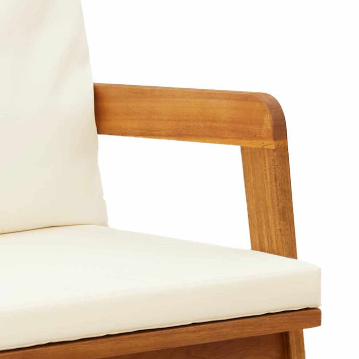 vidaXL Sedia da Giardino 2 pcs Marrone Legno massello di acacia