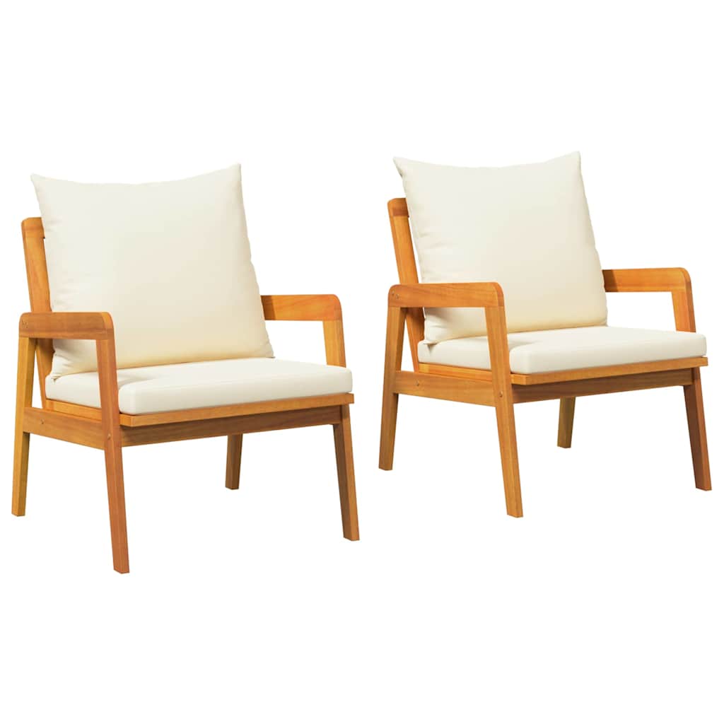 Sedia da Giardino 2 pcs Marrone Legno massello di acacia 4106455