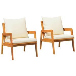 Sedia da Giardino 2 pcs Marrone Legno massello di acacia 4106455