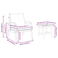 Set bistrot 3 pcs Marrone 45 x 45 x 38cm 4106456