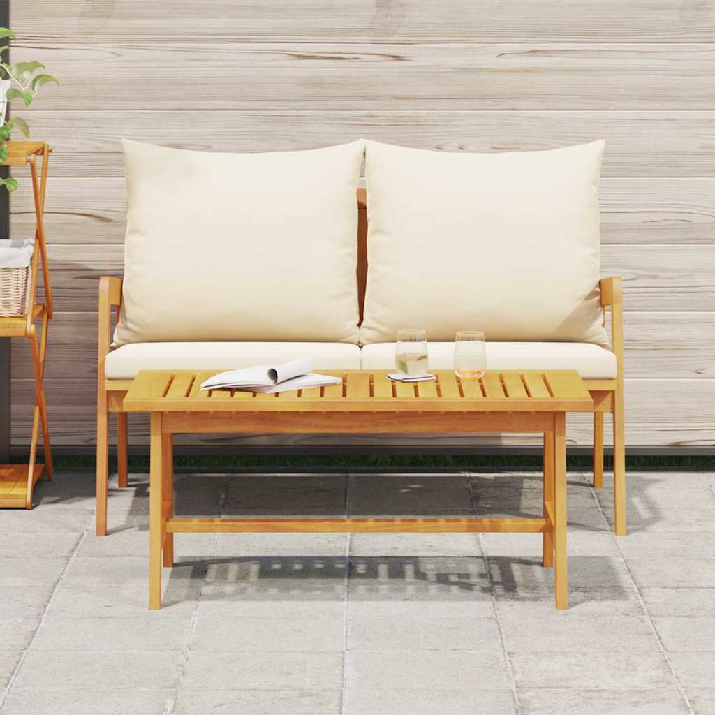 Set bistrot con cuscino 2 pcs Marrone Legno massello di acacia 4106458