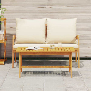 Set bistrot con cuscino 2 pcs Marrone Legno massello di acacia 4106458