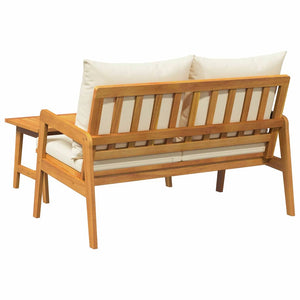 Set bistrot con cuscino 2 pcs Marrone Legno massello di acacia 4106458